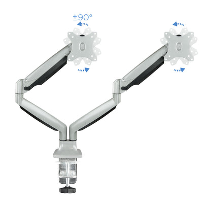 Suporte de Monitor Tooq DB3132TNR-S Mesa incl/gir 2brz 13-32" - imagem 9