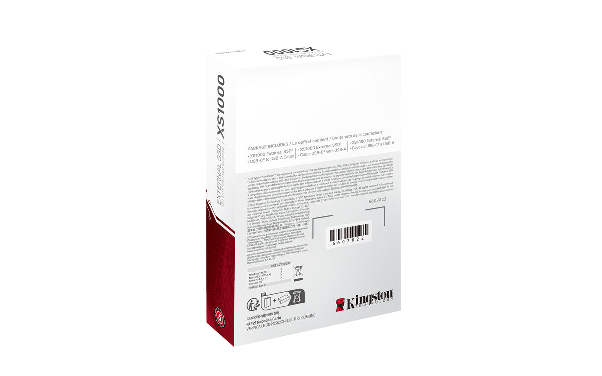 Disco SSD Kingston XS1000 portátil 1Tb USB 3.2 tipo-C - imagem 7