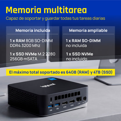 Mini PC iggual Teseracto i5 1235U 8+256 2HDMI W11P - imagem 10
