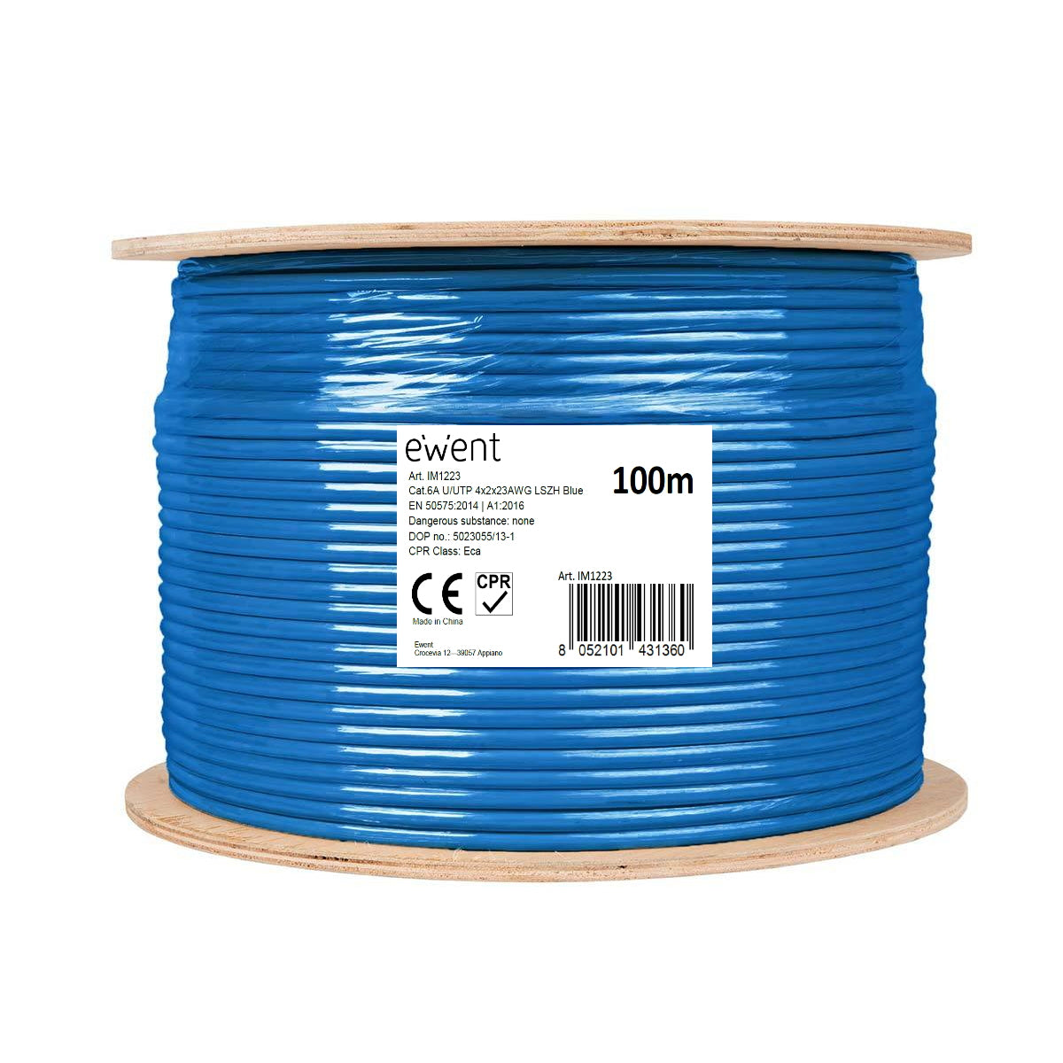 Cabo de Rede Ewent Bobina Cabo vermelho CAT6A U/UTP,LSZH,100m - imagem 4