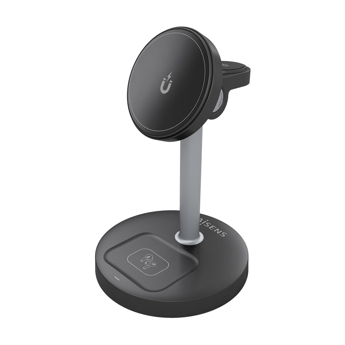 Aisens Carregador Sem Fios USBC 15W 3 em 1 Preto