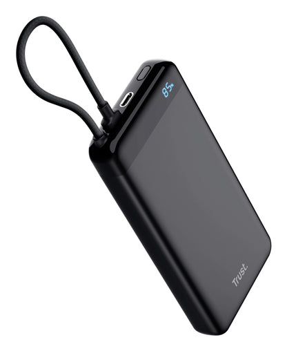 bateria Externa/Powerbank Trust Fiera 20000mAh/ 20W/ Inclui cabo USB Tipo-C