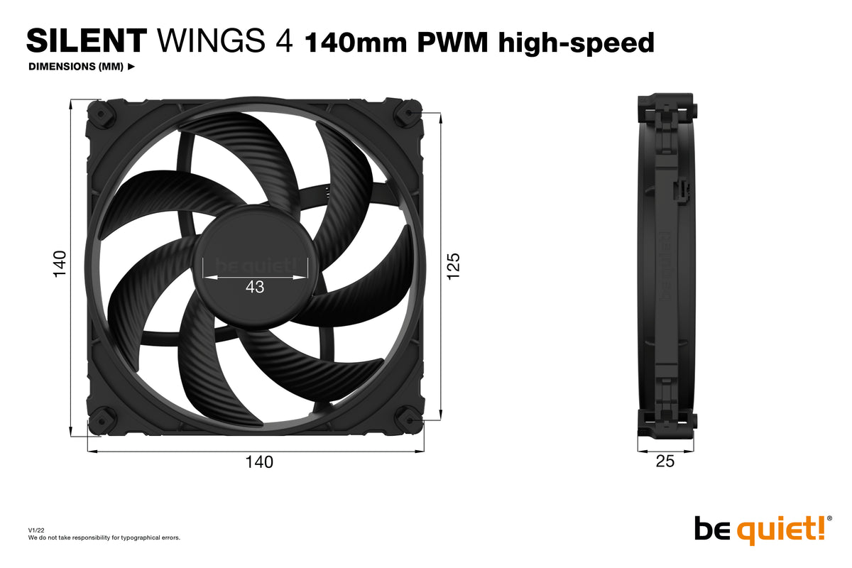 Ventoinha be quiet! Silent Wings 4 140mm Preto - imagem 8