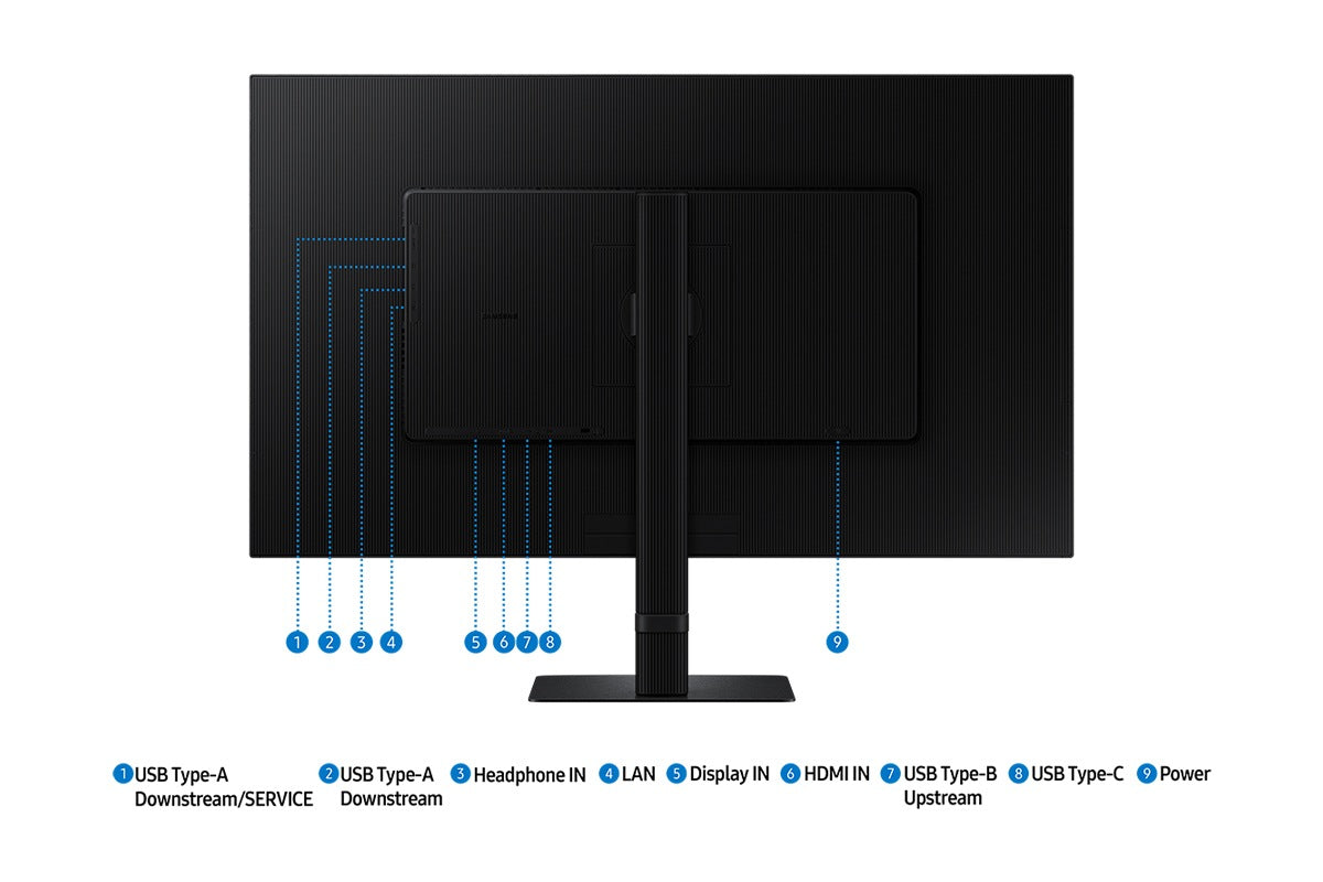 Monitor Samsung ViewFinity LS32D800UAU / LS32D800UAUXEN preto - imagem 16
