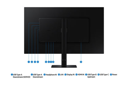 Monitor Samsung ViewFinity LS32D800UAU / LS32D800UAUXEN preto - imagem 16