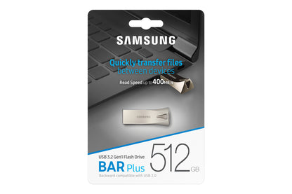 Pen USB Samsung Bar Plus 512GB USB 3.1 Champaign prateado - imagem 10