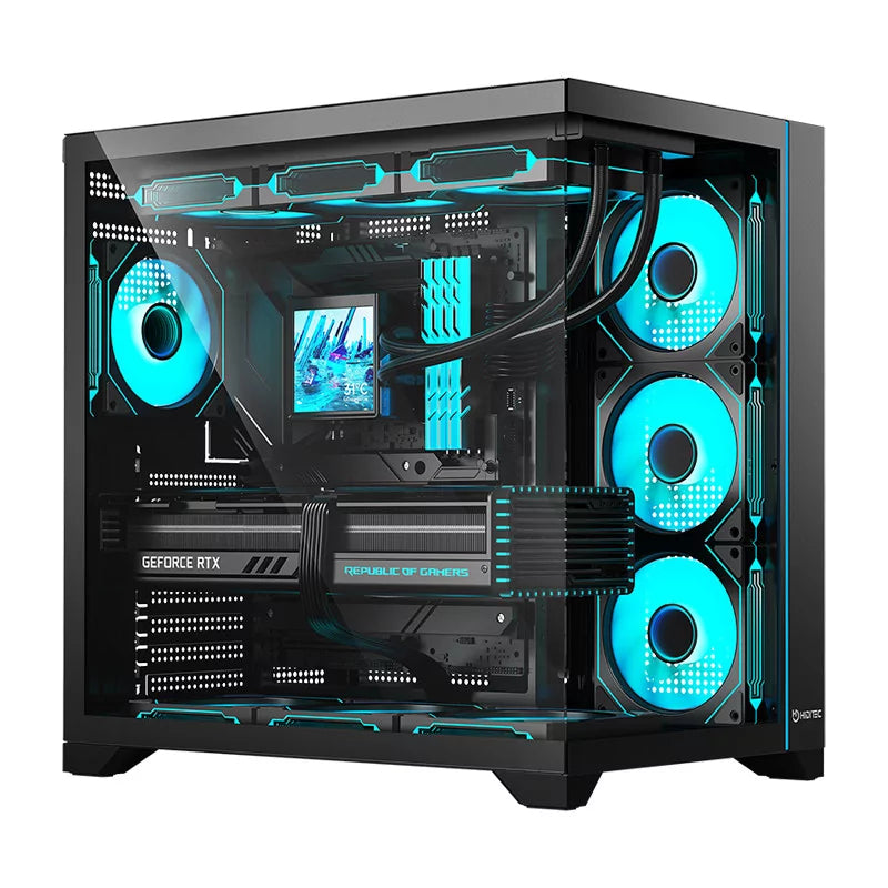 Caixa de Computador Hiditec Caja ATX Gaming H3 PRO ARGB preto