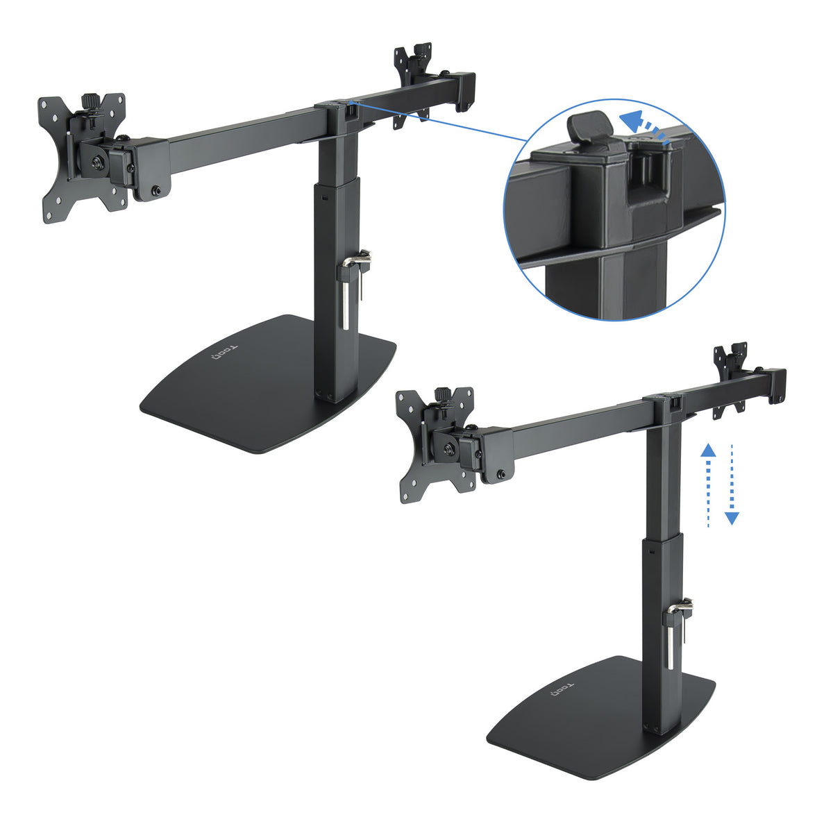 Suporte de Monitor Tooq DB1727TN-B Mesa 2Brazos 17-27 - imagem 7
