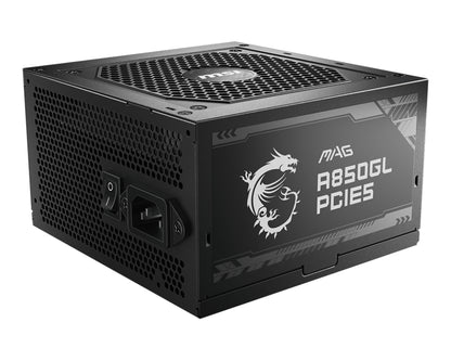 Fonte de Alimentação MSI MAG A850GL PCIE5 / 306-7ZP8A11-CE0 preto