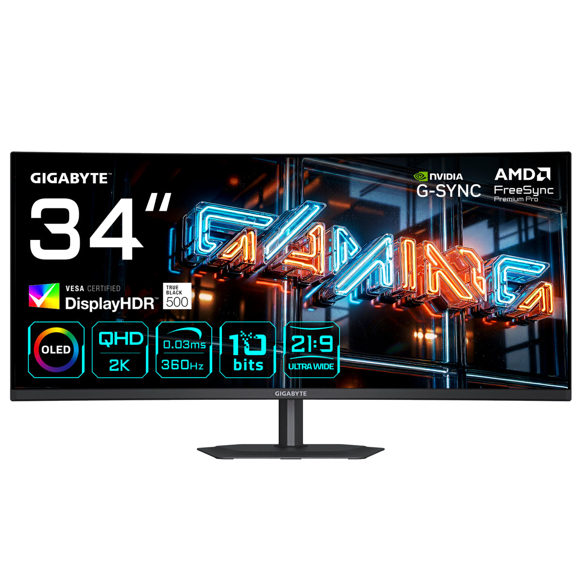 Monitor Gigabyte curvo MO34WQC36 - 34"