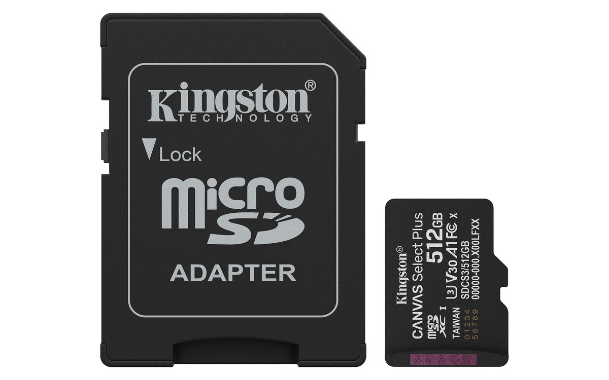 Cartão de Memória Kingston SDCS3/512GB microSDXC Gen3 150MB/s A1