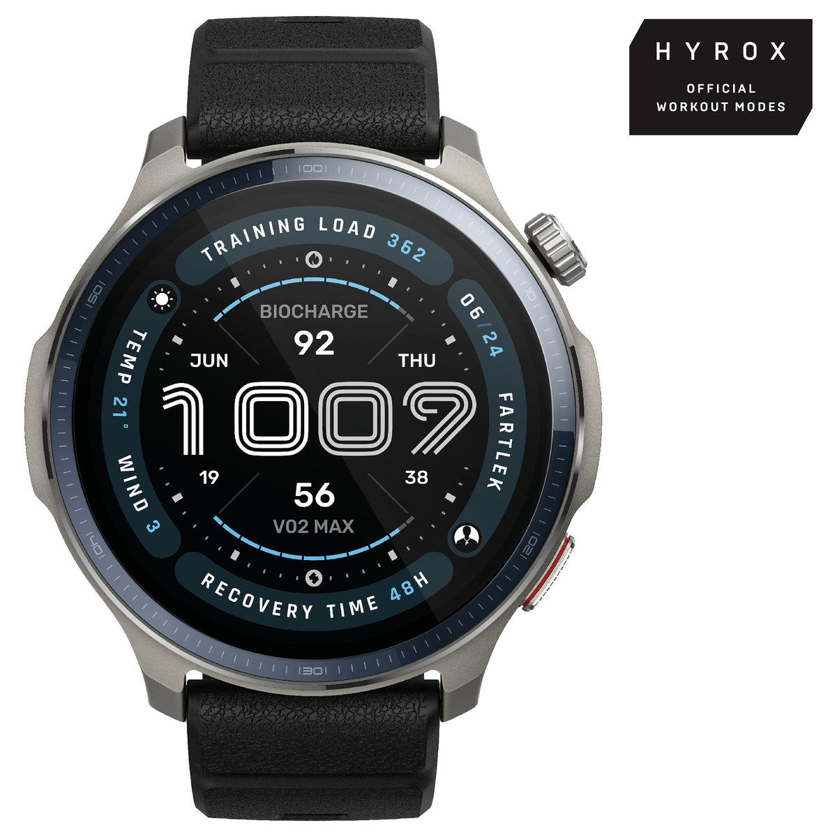 Amazfit Balance 2 48mm Black Smartwatch HYROX-Modus - HUAMI