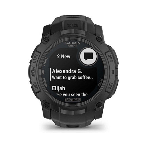 Garmin Instinct® 3 Solar Tactical Edition 50mm black mit Silikon-Wechselarmband 26 mm black - Garmin