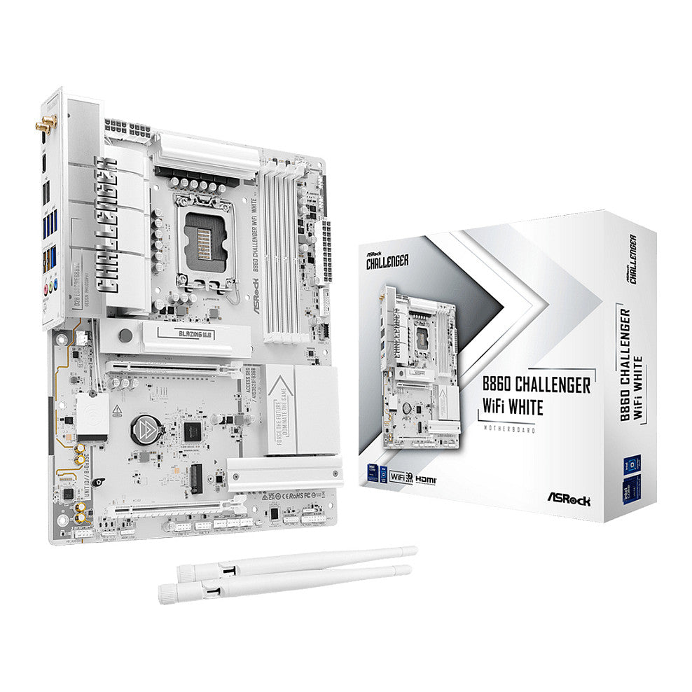 Motherboard ASRock B860 Challenger WiFi DDR5 Intel S1851 Branco retail - ASRock