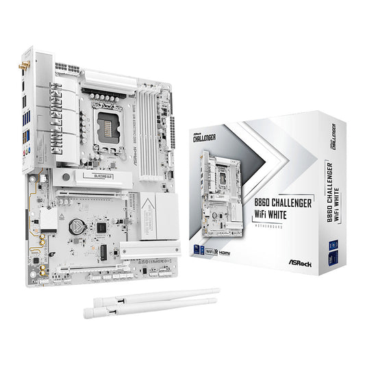 Motherboard ASRock B860 Challenger WiFi DDR5 Intel S1851 Branco retail - ASRock