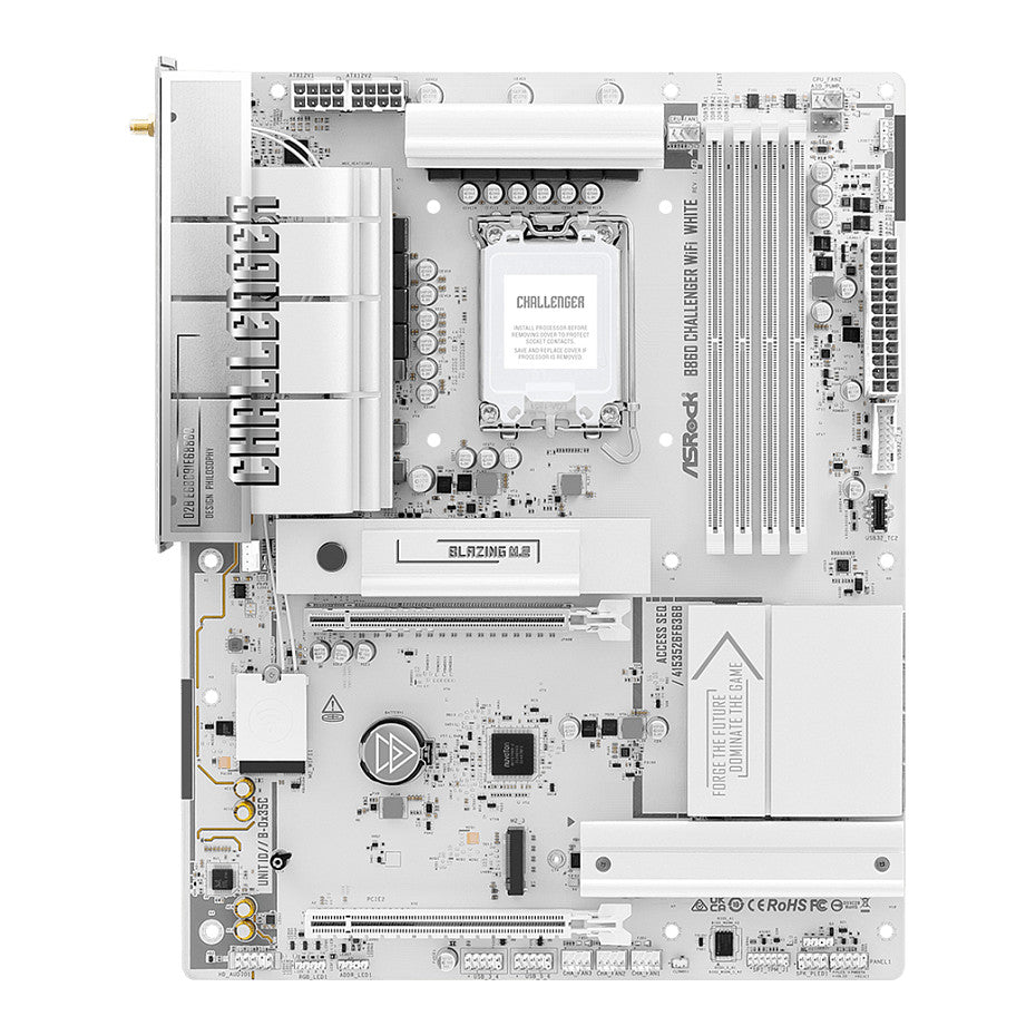 Motherboard ASRock B860 Challenger WiFi DDR5 Intel S1851 Branco retail - ASRock