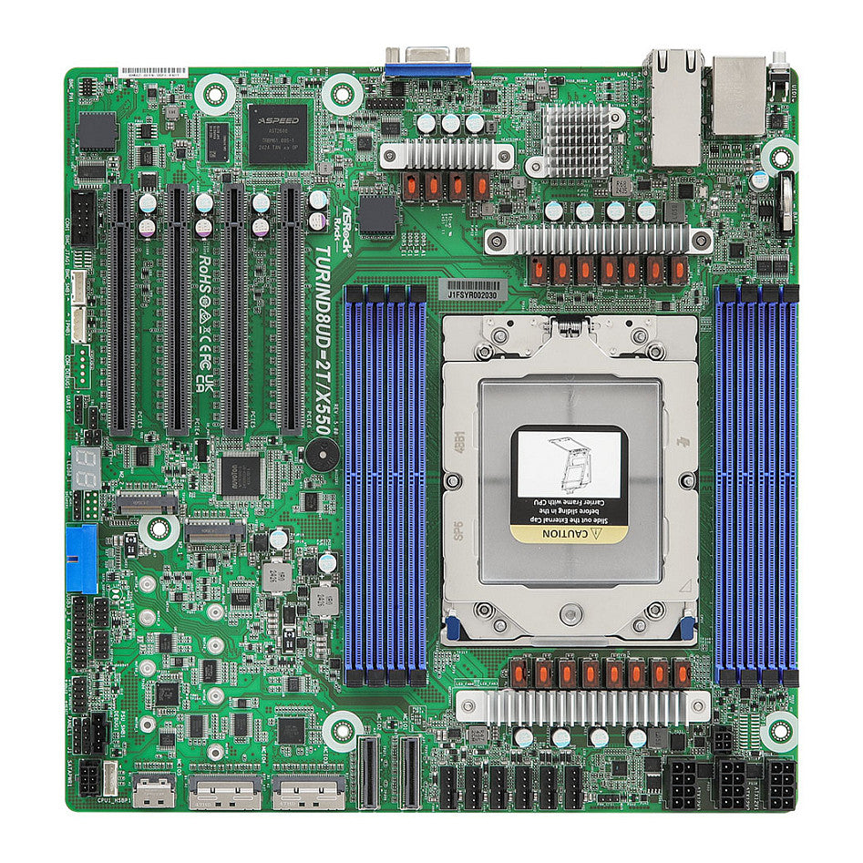 Motherboard ASRock Motherboard TURIND8UD-2T / X550 Deep Micro-ATX Sockel SP5 Single - ASRock