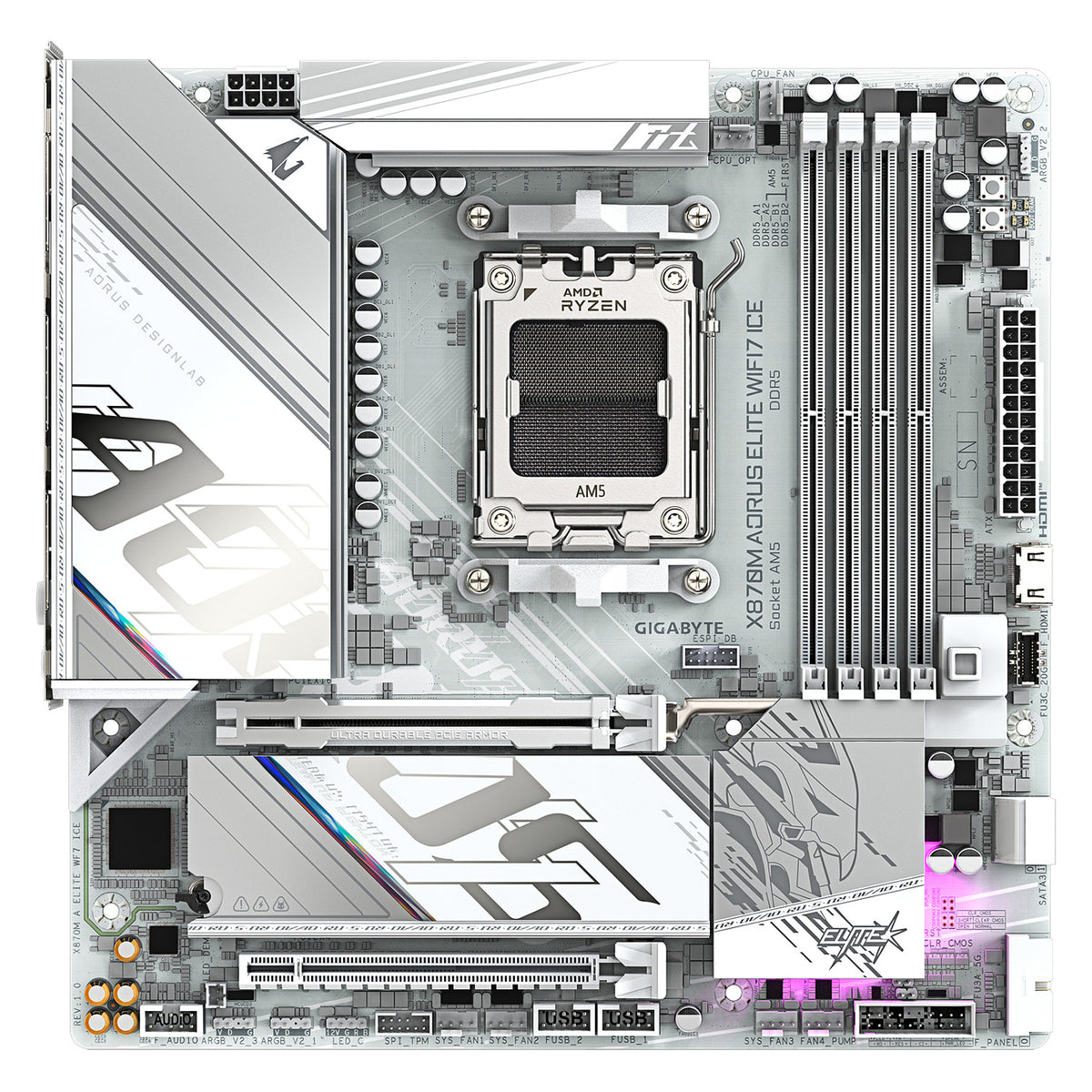 Motherboard Gigabyte X870M AORUS ELITE WIFI7 ICE - Gigabyte