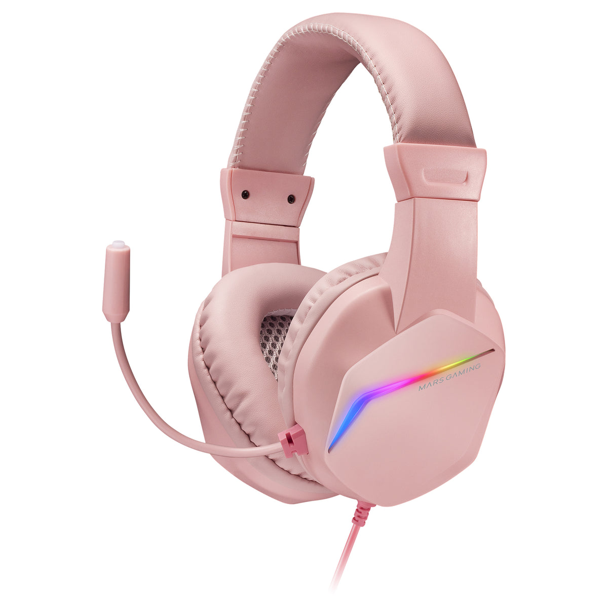 MARS de jogos Auricular+mic MH122 Rosa