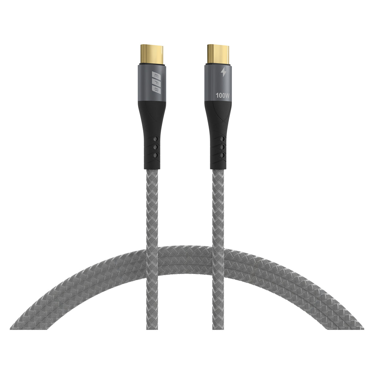 Cabo USB-C EFB Elektronik 100 W 2 m — cinzento - EFB Elektronik
