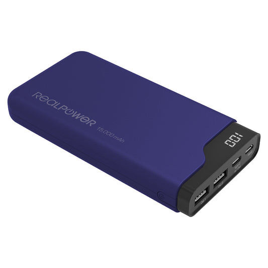Powerbank Realpower PB-15000C azul-marinho 15.000mAh - Realpower