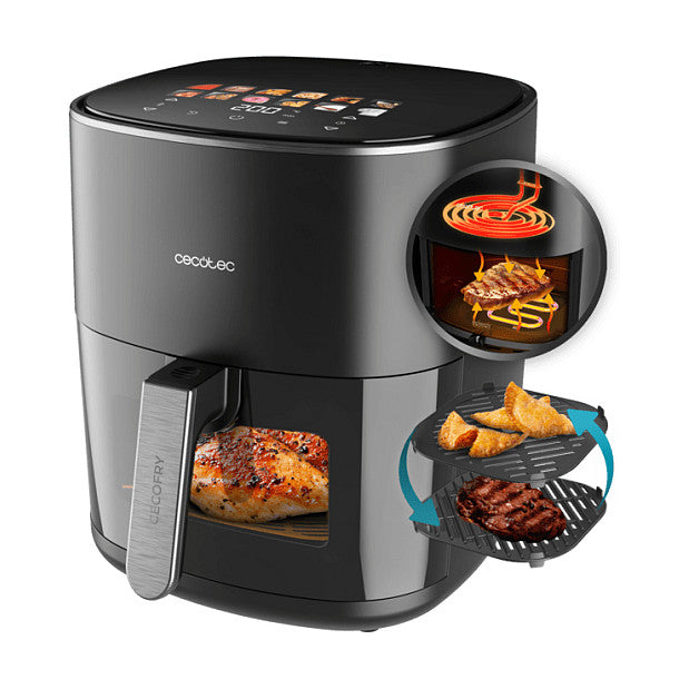 Fritadeira de Ar Cecotec Cecofry&Grill Duoheat 6500 6,5 L Preto - Cecotec