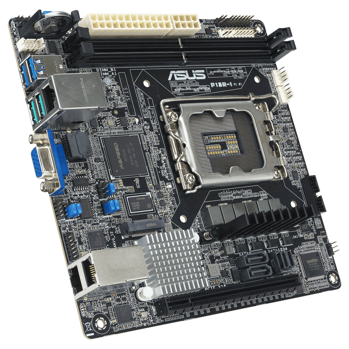 Motherboard ASUS SERVER P13R-I S1700 C262 / DDR5 / VGA / 2xGBL / mITX (ASMB11-iKVM onboard) - ASUS