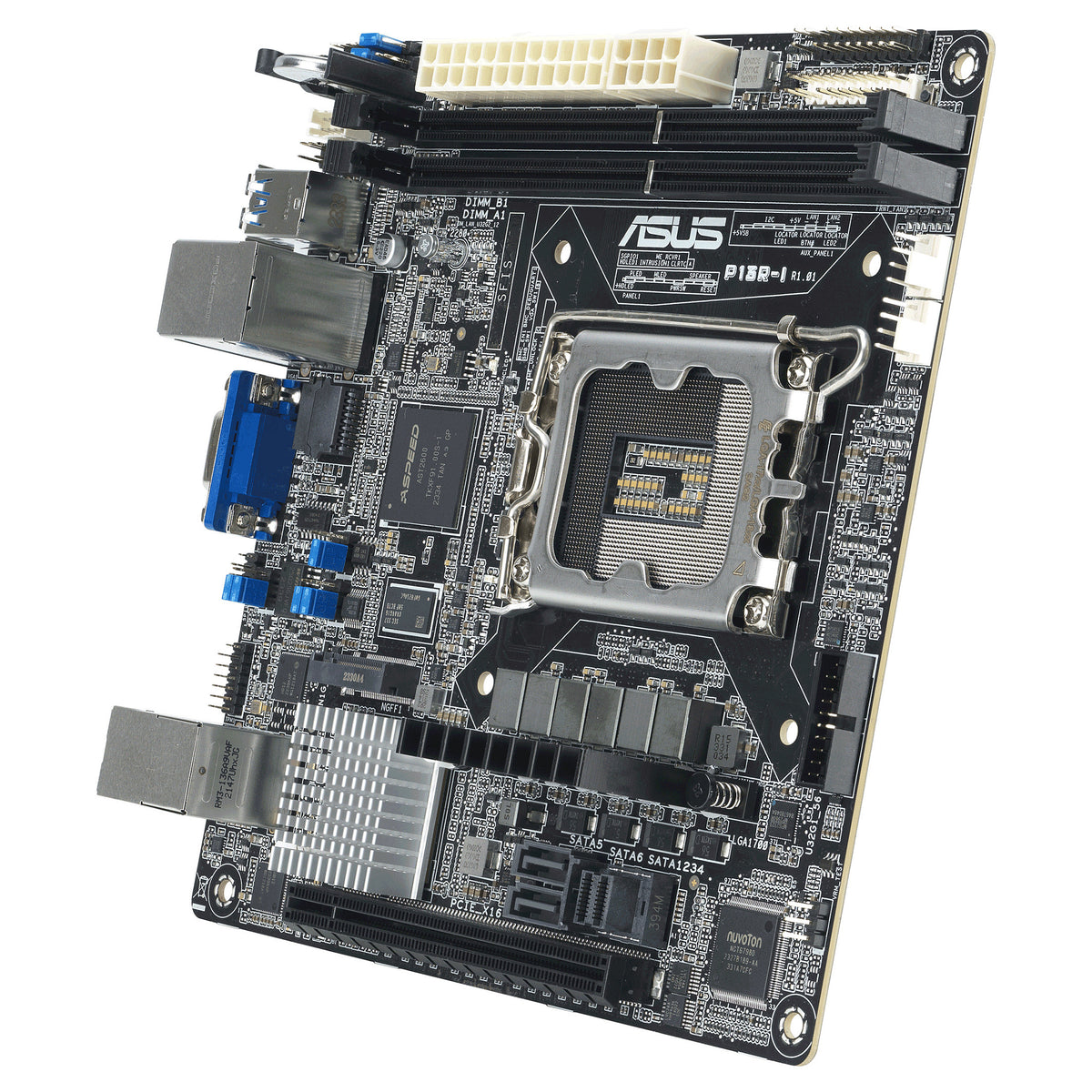 Motherboard ASUS SERVER P13R-I S1700 C262 / DDR5 / VGA / 2xGBL / mITX (ASMB11-iKVM onboard) - ASUS