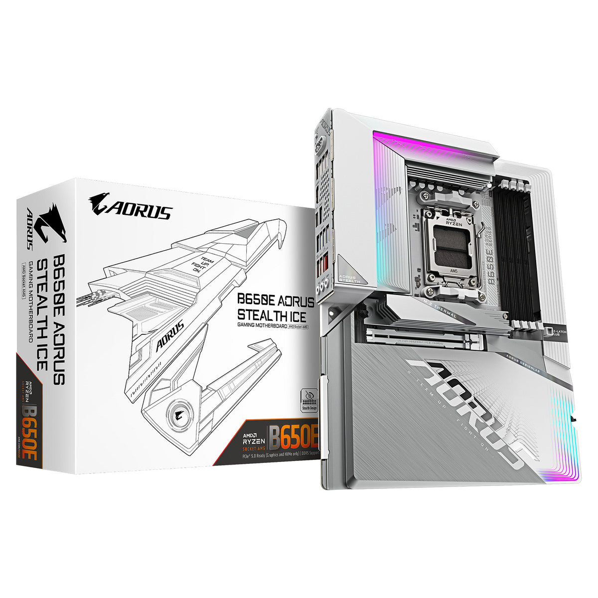 Motherboard Gigabyte GIGA B650E AORUS STEALTH ICE AM5 / DDR5 / ATX - Gigabyte