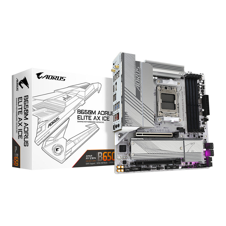 Motherboard Gigabyte B650M A ELITE AX ICE (B650.AM5.mATX.DDR5) - Gigabyte