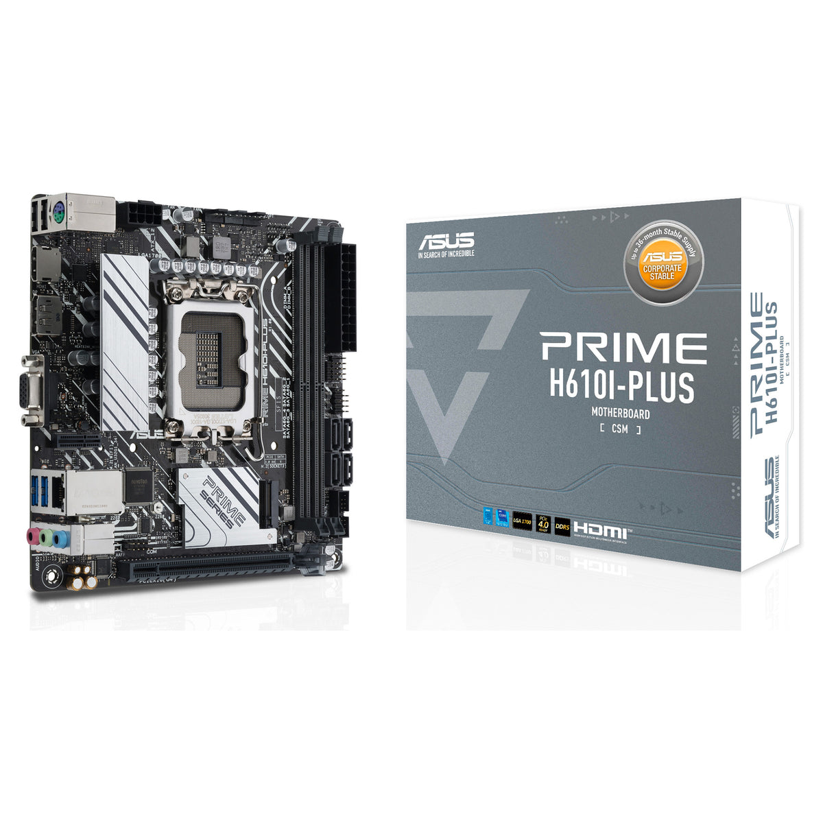 Motherboard ASUS PRIME H610I-PLUS-CSM (AMD.AM4.DDR4.mATX) - ASUS