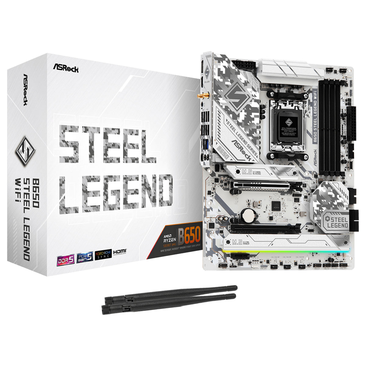 Motherboard ASRock B650 Steel Legend WIFI (AM5) (D) - ASRock