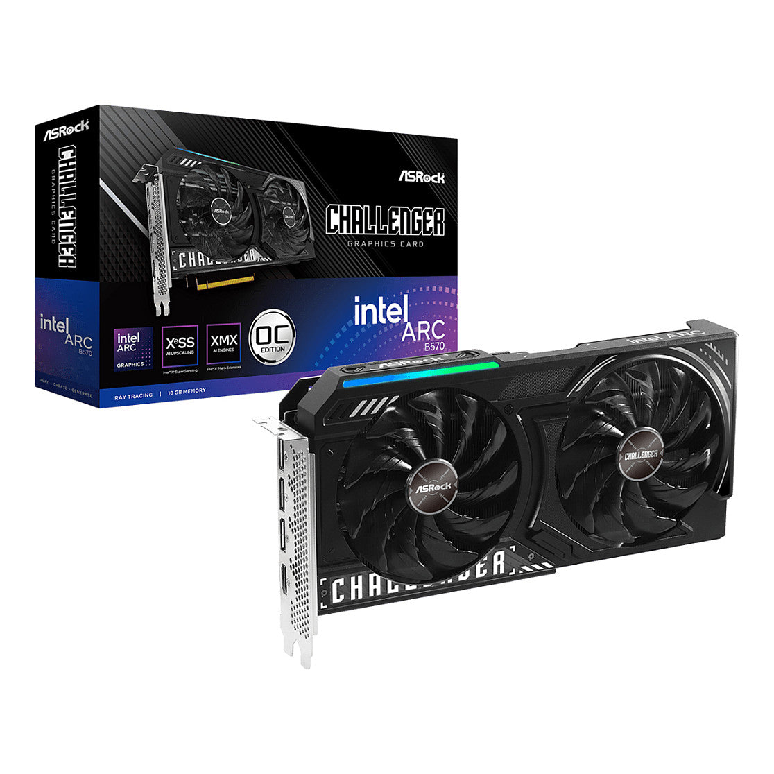 ASRock Intel Arc B570 CL 10GO 10GB GDDR6 HDMI/3xDP - ASRock