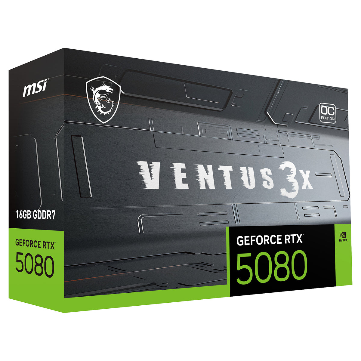 RTX 5080 16GB MSI Ventus 3X OC 16GB GDDR7 3 Fan - MSI