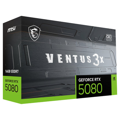RTX 5080 16GB MSI Ventus 3X OC 16GB GDDR7 3 Fan - MSI
