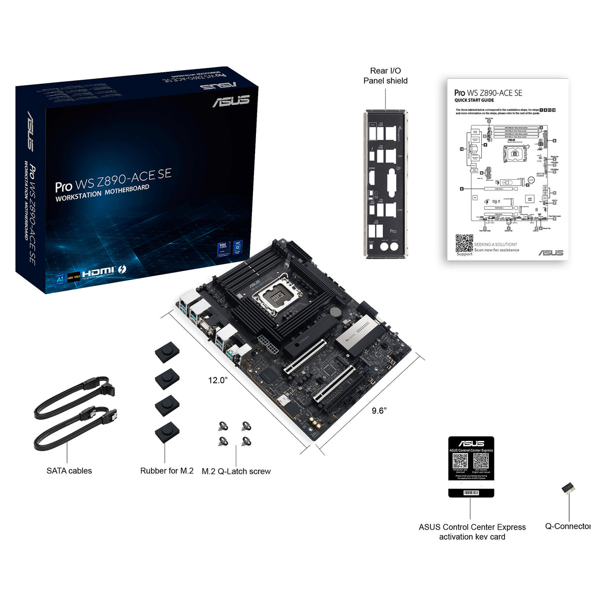 Motherboard ASUS MB PRO WS Z890-ACE SE (Intel.1851.DDR5.mATX) - ASUS