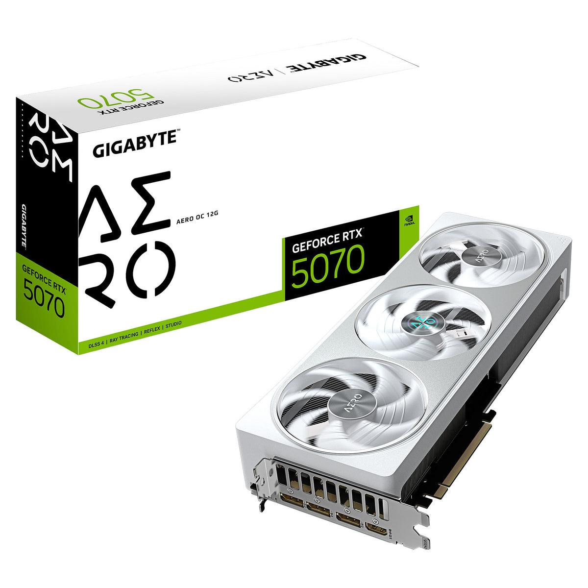 RTX 5070 12GB Gigabyte Aero OC GDDR7 3 Fan white - Gigabyte