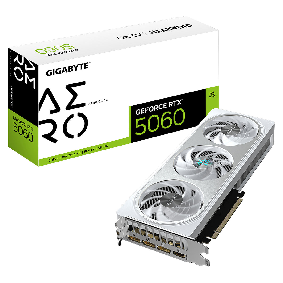 RTX 5060 8GB GIGABYTE AERO OC 8GB GDDR7 3 Fan - Gigabyte
