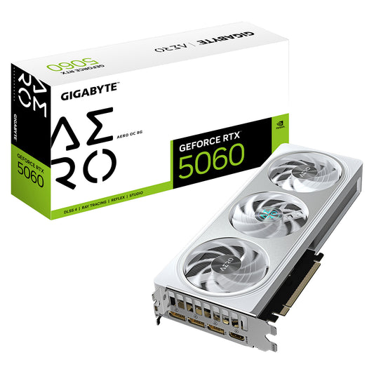 RTX 5060 8GB GIGABYTE AERO OC 8GB GDDR7 3 Fan - Gigabyte