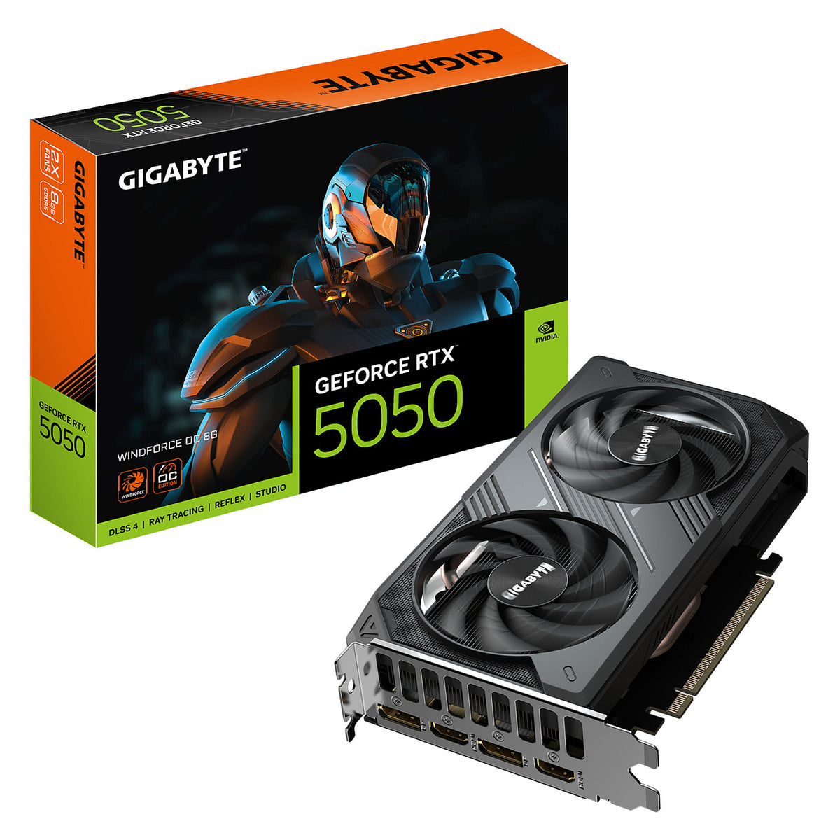 RTX 5050 8GB Gigabyte WINDFORCE OC GDDR6 - Gigabyte