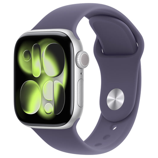 Apple Watch S11 Alumínio 42mm Prata (bracelete desportiva violeta névoa) S/M