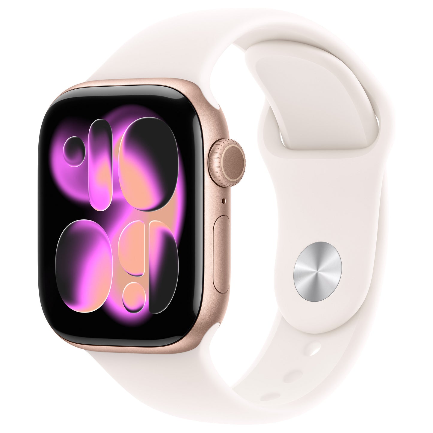 Apple Watch S11 Alumínio LTE 42mm Ouro Rosa (bracelete desportiva rosa claro) S/M