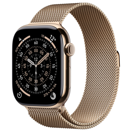Apple Watch S11 Titânio Dourado LTE 46mm (bracelete Milanese dourada) M/L