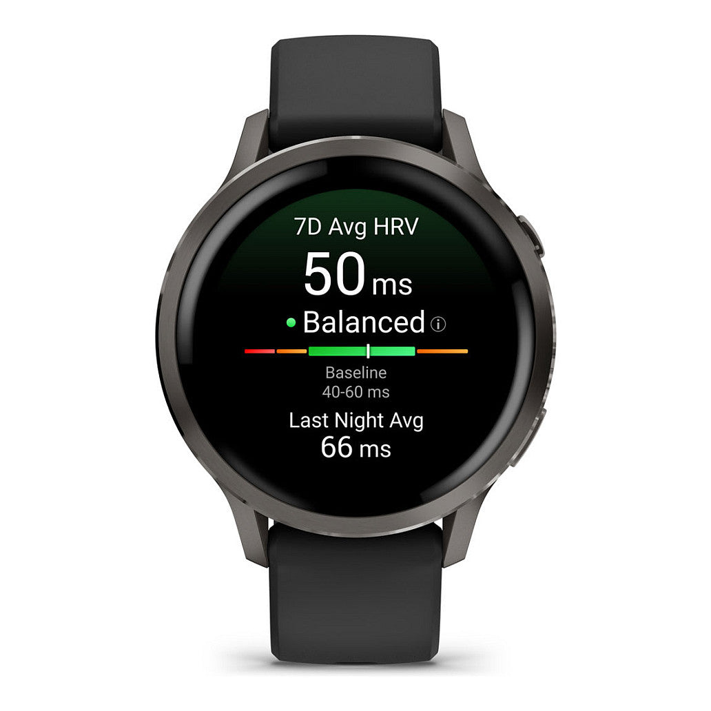 Garmin Venu 4 41mm Silikon-Armb. schwarz/schiefergr - Garmin