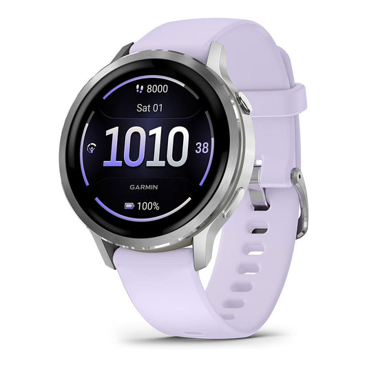 Garmin Venu 4 41mm Silikon-Armb. grau/silber/lavend - Garmin