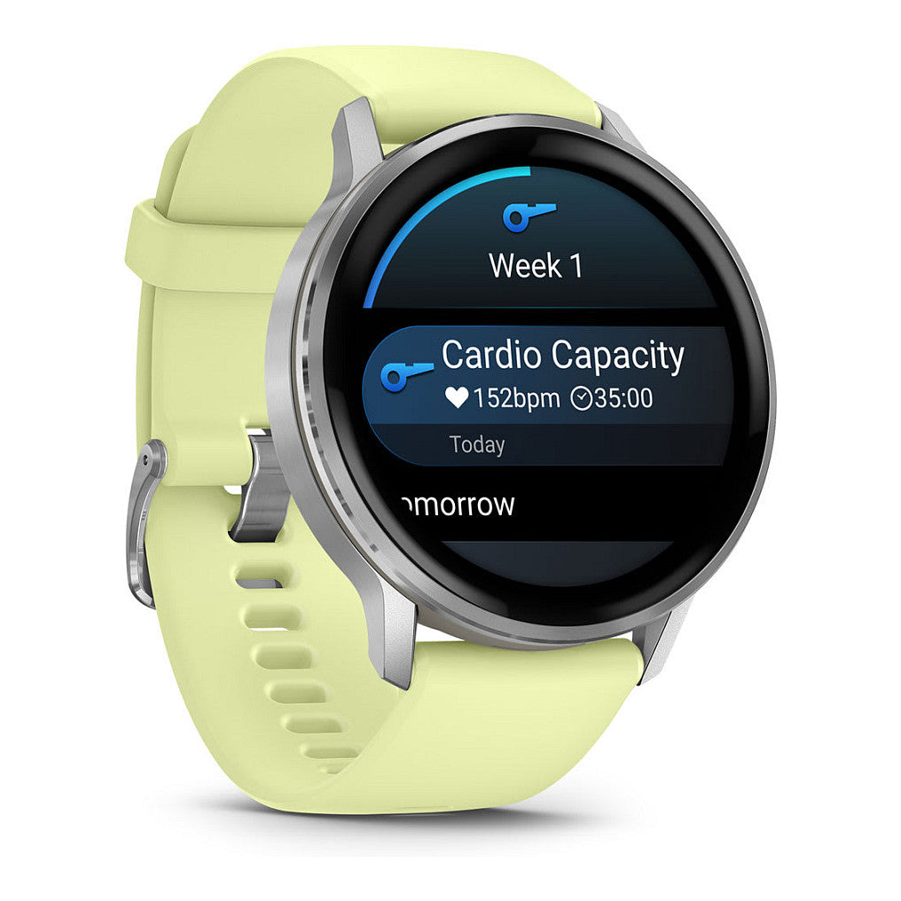 Garmin Venu 4 45mm Silikon-Armb. grau/silber/zitron - Garmin