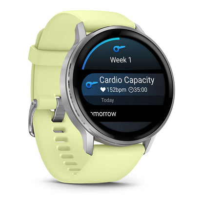 Garmin Venu 4 45mm Silikon-Armb. grau/silber/zitron - Garmin