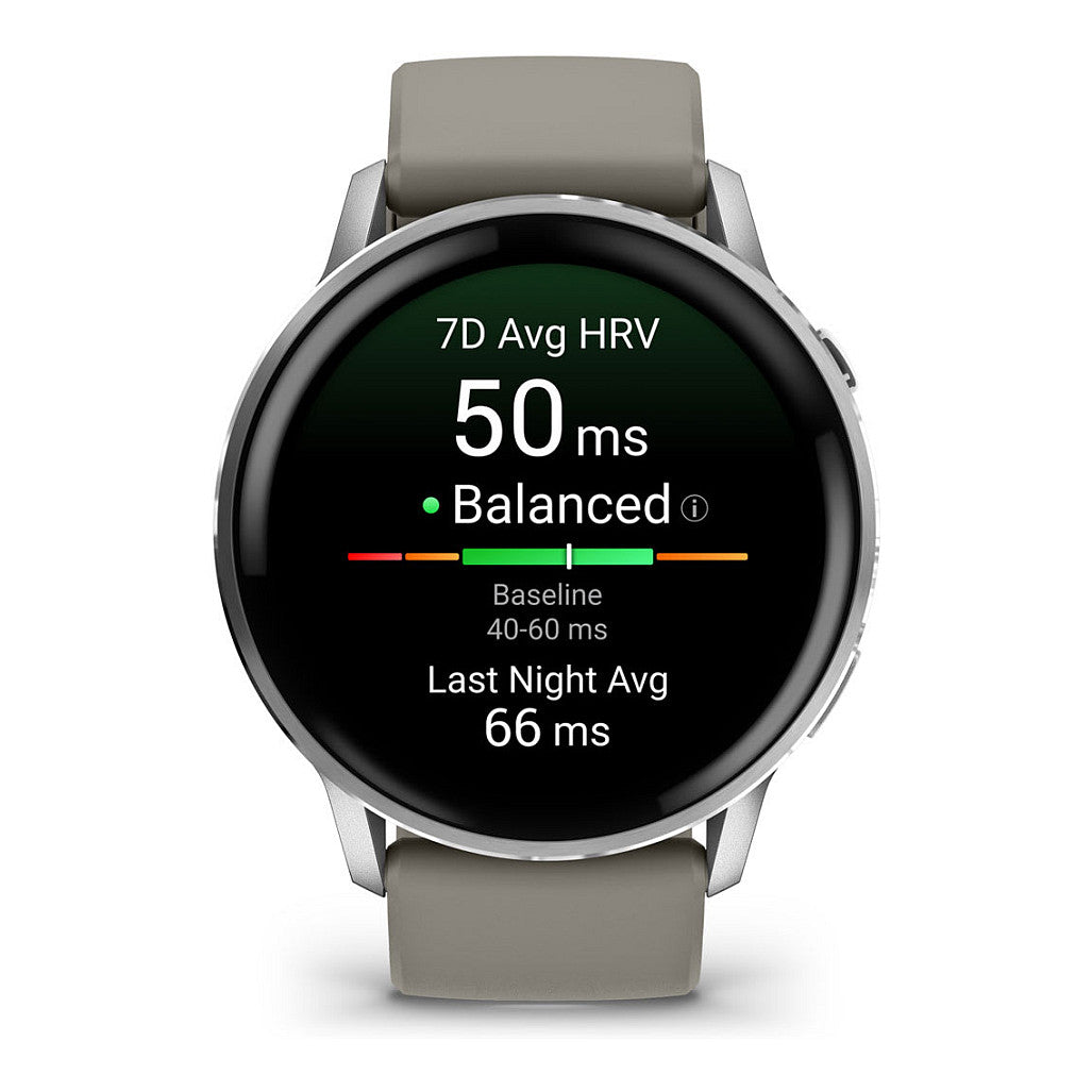Smartwatch Garmin Venu 4 45 mm Silikon-Armb. Preto / Prateado / gra - Garmin