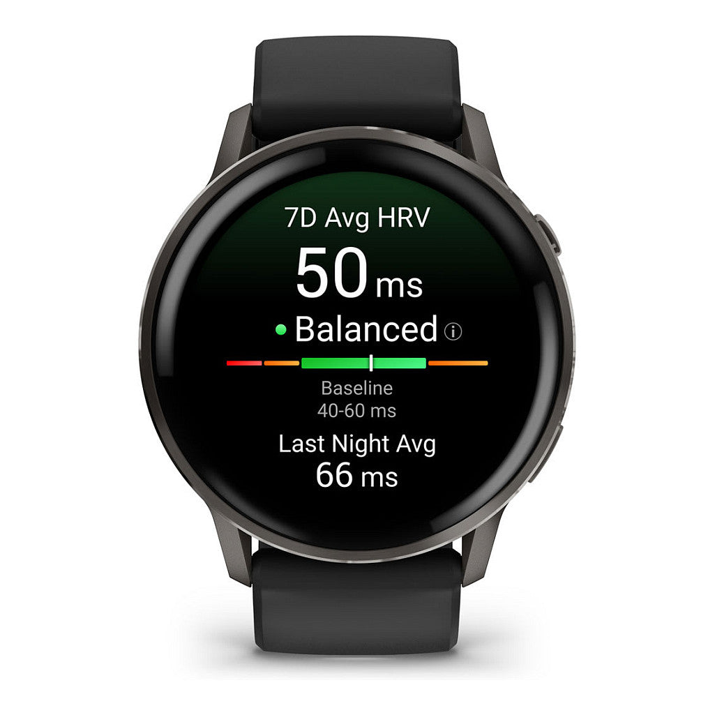 Smartwatch Garmin Venu 4 45 mm Silikon-Armb. Preto / schiefergr - Garmin
