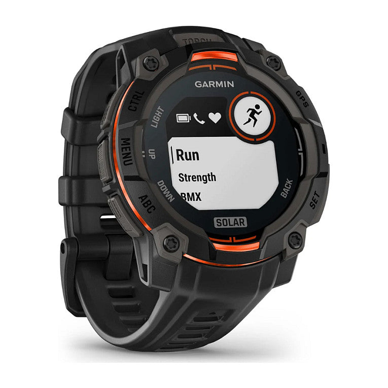 Smartwatch Garmin Instinct 3 Solar 45 mm Preto / Laranja - Garmin